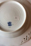 Royal Copenhagen Saksisk Blomst Dyb Tallerken i luksusmodel med gennembrudt kant.