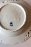 Royal Copenhagen Saxon Flower Deep Teller in Luxusausführung mit durchbrochenem Rand.