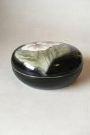 Rørstrand Per Algot Eriksson Black Bonbonniere with flower decoration （ルストランド ペル アルゴット エリクソン ブラック ボンボニエール フラワーデコレーション