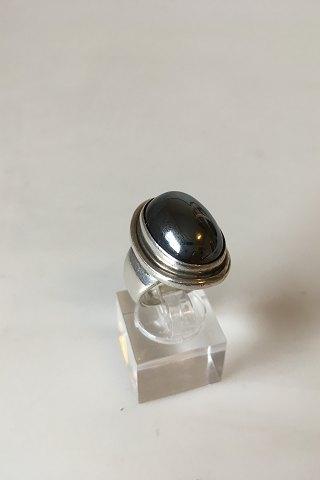 Georg Jensen Sterling Sølv Ring No 46A med Hæmatit Sten
