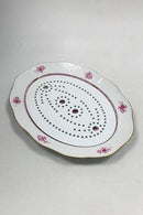 Herend Hungary Apponyi Purpur Ovalt fad med rist No 101/431
