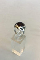 Georg Jensen Sterling Silver Ring with Amber Stone No 11A