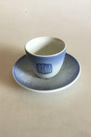 Bing & Grondahl Blue Tone - Seashell Hotel with logo Coffee Cup and Saucer No 1022