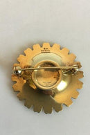 Large Bernhard Hertz Marguerite Brooch in Sterling silver and enamel