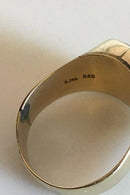 Guldring med Mørkerød sten. 14 K