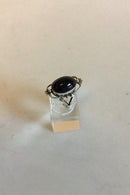 ジョージ ジェンセン スターリング シルバー リング カボションカット アメジスト No 6