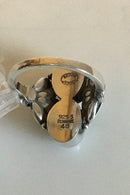 Georg Jensen Sterling Silber Ring mit zwei Silbersteinen Nr. 48