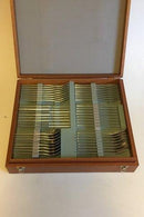 アルネ・ヤコブセン-アントン・ミケルセン ステンレス製大型カトラリーセット（木箱入り