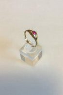 DTA 14 K Gold Ring mit rotem Stein