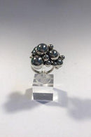 Georg Jensen Sterling Silber Ring Mondschein Trauben