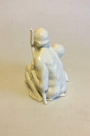 Bing & Grondahl Blanc de Chine Figurine of Neptune and woman on Fish No 4030