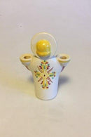 Aluminia Juleengel lysestage til to lys