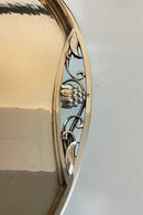 Georg Jensen Sterling Silber Rundes Serviertablett mit Henkel Nr. 483