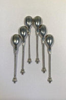 Silver Coffee Spoons Hallmarked by Danish Silversmith