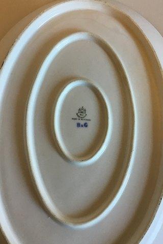 Bing & Grøndahl Saksisk Blomst, Håndmalet Stort Ovalt fad