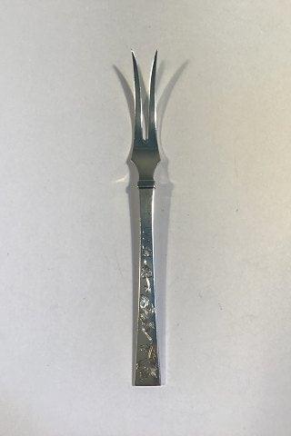 Hans Hansen Arvesølv 12 m gravering Sterling Sølv Pålægsgaffel