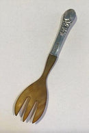 Evald Nielsen No 12 Sølv Salatgaffel med horn