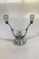 Georg Jensen Sterling Silver 2-brach Candlestick. Acorn No 619(2)