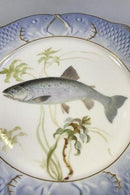 Royal Copenhagen Blue Fish Plate with Gold No 1212/3002.