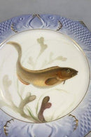 Royal Copenhagen Blue Fish Plate with Gold No 1212/3002.
