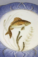 Royal Copenhagen Blå Fisketallerken med Guld No 1212/3002.