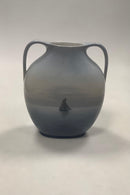 Royal Copenhagen Vase with Two Handles No 1226/227 with Ship Motif