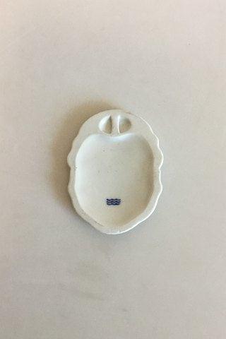 Royal Copenhagen Mindeplatte Glædelig Jul Fra Dalgas 1912 Oval med guldbelægning