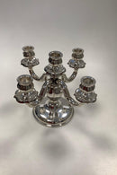 5アーム銀メッキキャンドルホルダー