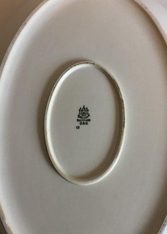 Bing & Grøndahl Elegance, Creme Stort ovalt fad No 15