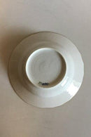 Royal Copenhagen Hvid Svejfet med takket guldkant (Stel 387 / Josephine) Dyb tallerken No 1614