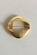 Georg Jensen Firkantet broche af 18 karat guld No 1368