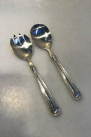 W&S Sørensen Dobbeltriflet Sølv Salatsæt