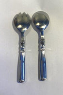 Lotus Silver/Steel Salad Serving Set W. & S. Sørensen