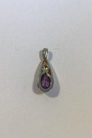ジュエリー・チェーン、スターリング・シルバー・ペンダント、アメジスト