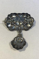 Bernhard Hertz Art Nouveau  Sølv Broche med Karneol