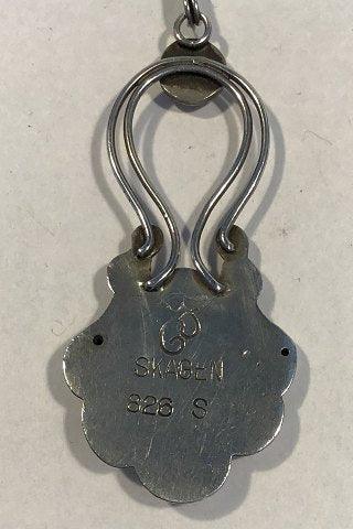 Christian Fjerdingstad&#44; Skagen&#44; Silver 826S ペンダント（ムーンストーン2個）。