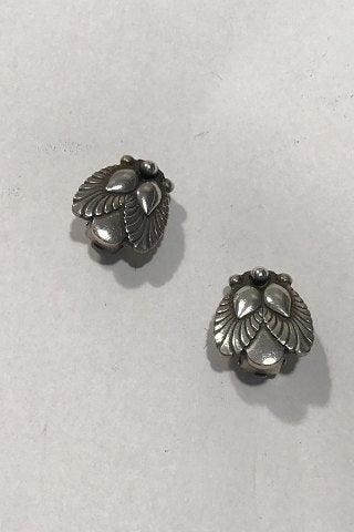 Georg Jensen Sterling Sølv Øreclips No 110 Pinje