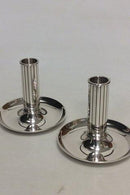 Pair of Georg Jensen Sterling Silver Bernadotte Candlesticks no 948