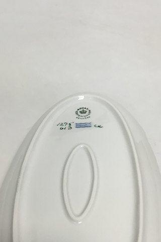 Royal Copenhagen Tradition Hvid Halvblonde m. Guld Aflangt kagefad No 613