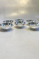 6er-Set Georg Jensen Harald Nielsen Sterlingsilber-Spülschalen Nr. 580C