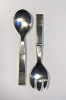 Georg Jensen Sterling Sølv Relief Salat Sæt No 133