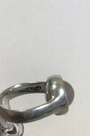 Georg Jensen Sterling Silver Sphere Ring No 473 ピンクストーン付き。デザインはレジッツェ・オーバーガード。