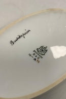Bing and Grondahl Saxon Flower, White oval dish Shop sample No. 16