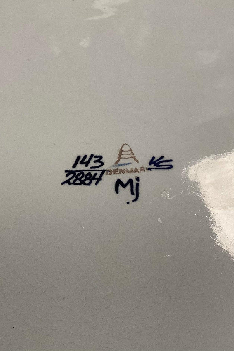 Aluminia/Royal Copenhagen Fajance Tenera Skål med fugl No. 143/2884