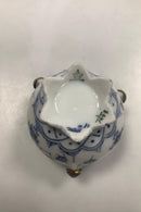 Royal Copenhagen Blau geriffelt Blaue geriffelte Spitze mit Goldrand Kleine Vase Nr. 1043