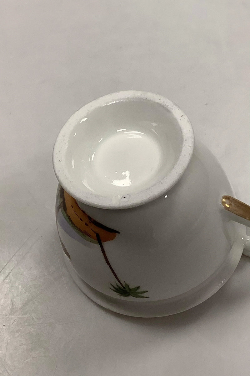 Fransk Kaffekop i Porcelæn malet med Kattedyr