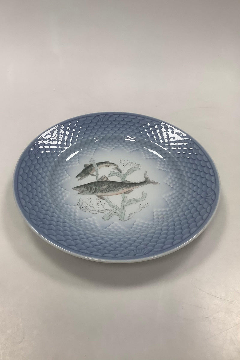 Bing and Grondahl Blue Tone Fish Plate Motif 10 Mackerel No. 716