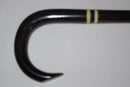 Antique Walking Cane with handle in horn, ivory and hardwood