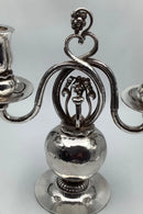 Georg Jensen Sterling Sølv Toarmet Lysestage No 324