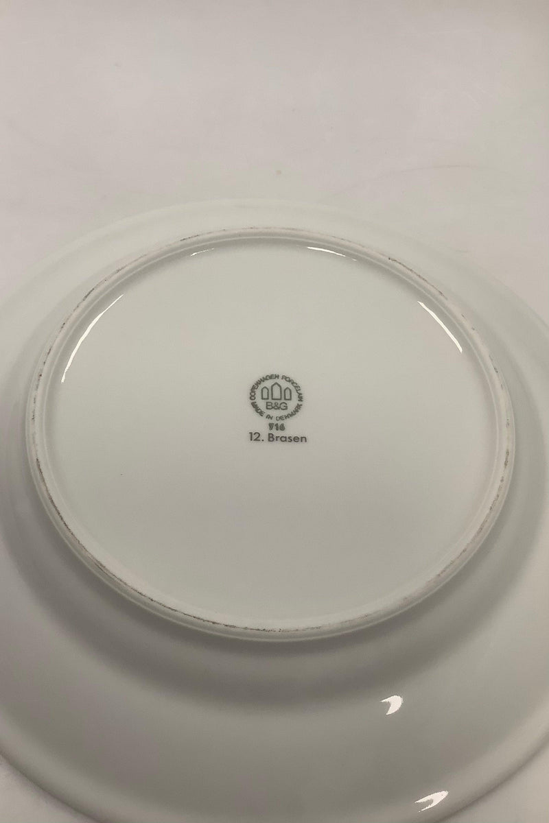 Bing and Grondahl Blue Tone Fish Plate Motif 12 Bream No. 716